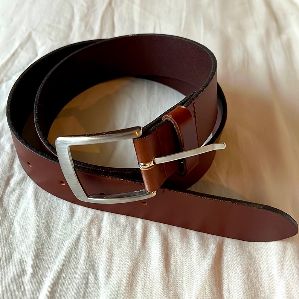 H&M Mens Belt Brown Silver Tone Small.  29”